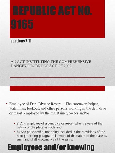 Republic Act No. 9165 .